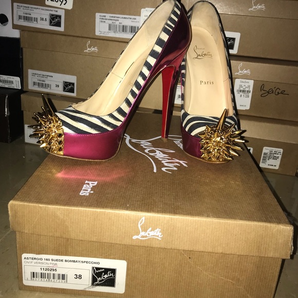 C Louboutin asteroid 160 suede bombay/ specchio - Picture 1 of 3